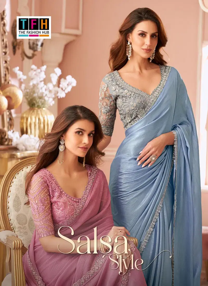 Salsa Style 4 By TFH Party Wear Sarees Suppliers In India Catalog